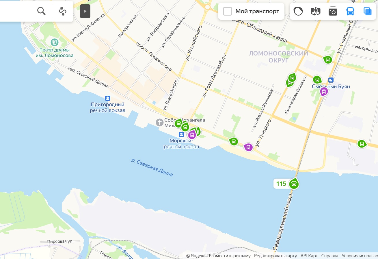 Движение автобусов в архангельске в реальном времени. Яндекс транспорт Архангельск. Яндекс карты Архангельск транспорт. Яндекс карты Архангельск. Яндекс карта Архангельск маршрут.